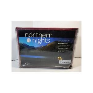 QVC Northern Nights 100% Supima Cotton KING Sheet Set Burgandy Wine Cordovan